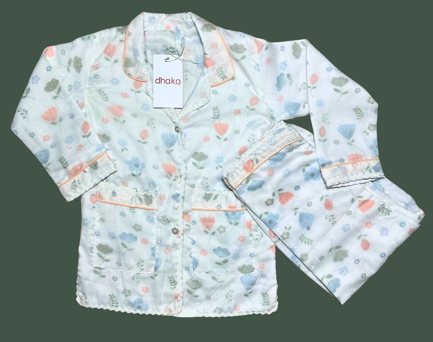 Aama’s Choice: Handcrafted Baby Girls’ Dhaka Pajama